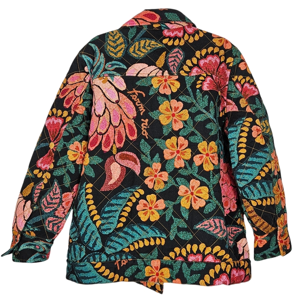 Farm Rio Floral Canvas Jacket SZ M NWT - Picture 2 of 5